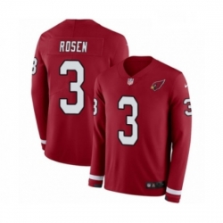 Men Nike Arizona Cardinals 3 Josh Rosen Limited Red Therma Long Sleeve NFL Jersey