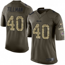 Men Nike Arizona Cardinals 40 Pat Tillman Elite Green Salute to Service NFL Jersey