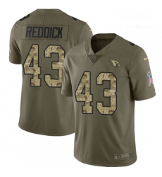 Men Nike Arizona Cardinals 43 Haason Reddick Limited OliveCamo 2017 Salute to Service NFL Jersey