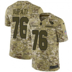 Nike Cardinals #76 Mike Iupati Camo Mens Stitched NFL Limited 2018 Salute to Service Jersey