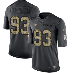 Nike Cardinals #93 Calais Campbell Black Mens Stitched NFL Limited 2016 Salute to Service Jersey