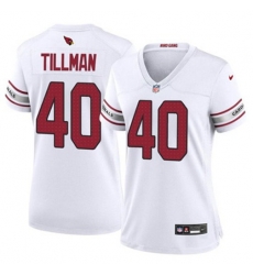 Women Arizona Cardinals 40 Pat Tillman White 2024 F U S E Vapor Untouchable Limited Stitched