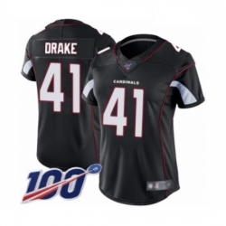 Women's Arizona Cardinals #41 Kenyan Drake Black Alternate Vapor Untouchable Limited Player 100th Season Football Jersey