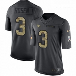 Youth Nike Arizona Cardinals 3 Josh Rosen Limited Black 2016 Salute to Service NFL Jersey