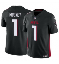 Men Atlanta Falcons 1 Darnell Mooney Black 2024 F U S E  Vapor Untouchable Limited Stitched Football Jersey