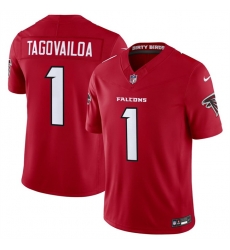 Men Atlanta Falcons  1 Tua Tagovailoa Red 2026 New F U S E  Vapor Untouchable Limited Stitched Football Jersey