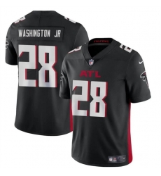 Men Atlanta Falcons 28 Carlos Washington Jr Black Vapor Untouchable Limited Stitched Football Jersey