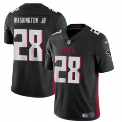 Men Atlanta Falcons 28 Carlos Washington Jr Black Vapor Untouchable Limited Stitched Football Jersey