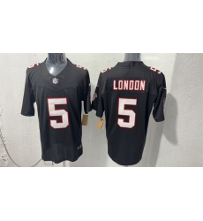 Men Atlanta Falcons  5 Drake London Black F U S E  Vapor Untouchable Limited Stitched Football Jersey