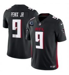 Men Atlanta Falcons 9 Michael Penix Jr Black 2025 F U S E  With 1 Star C Patch Vapor Untouchable Limited Stitched Football Jersey