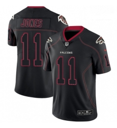 Men Nike Atlanta Falcons 11 Julio Jones Limited Lights Out Black Rush NFL Jersey