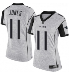 Womens Nike Atlanta Falcons 11 Julio Jones Limited Gray Gridiron II NFL Jersey