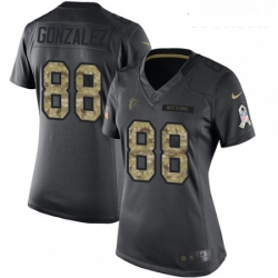 Womens Nike Atlanta Falcons 88 Tony Gonzalez Limited Black 2016 Salute to Service NFL Jersey