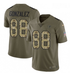 Youth Nike Atlanta Falcons 88 Tony Gonzalez Limited OliveCamo 2017 Salute to Service NFL Jersey