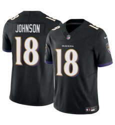 Men Baltimore Ravens 18 Diontae Johnson Black 2023 F U S E Vapor Limited Football Jersey