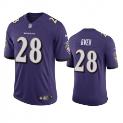 Men Baltimore Ravens 28 Jayson Oweh Purple Vapor Limited 2021 NFL Draft Jersey