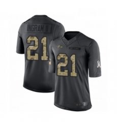 Mens Baltimore Ravens 21 Mark Ingram II Limited Black 2016 Salute to Service Football Jersey