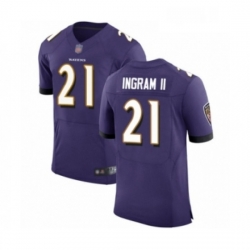 Mens Baltimore Ravens 21 Mark Ingram II Purple Team Color Vapor Untouchable Elite Player Football Jersey