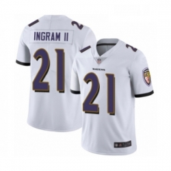 Mens Baltimore Ravens 21 Mark Ingram II White Vapor Untouchable Limited Player Football Jersey