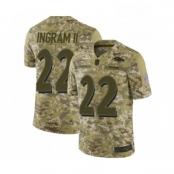 Mens Baltimore Ravens 22 Mark Ingram II Limited Camo 2018 Salute to Service Football Jersey