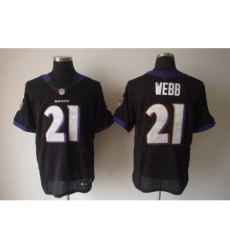 Nike Baltimore Ravens 21 Lardarius Webb Black Elite NFL Jersey