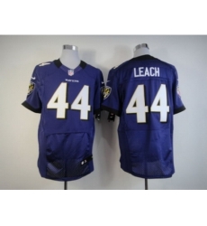 Nike Baltimore Ravens 44 Vonta Leach Purple Elite NFL Jersey