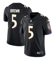 Nike Baltimore Ravens 5 Marquise Brown Black Alternate Men Stitched NFL Vapor Untouchable Limited Jersey