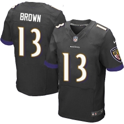 Nike Ravens #13 John Brown Black Alternate Mens Stitched NFL New Elite Jersey