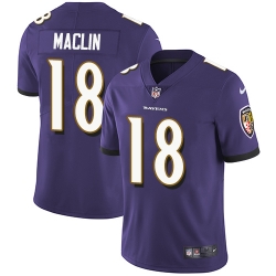 Nike Ravens #18 Jeremy Maclin Purple Team Color Mens Stitched NFL Vapor Untouchable Limited Jersey