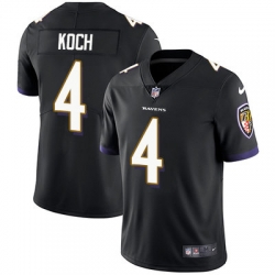 Nike Ravens #4 Sam Koch Black Alternate Mens Stitched NFL Vapor Untouchable Limited Jersey