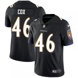 Nike Ravens #46 Morgan Cox Black Alternate Mens Stitched NFL Vapor Untouchable Limited Jersey