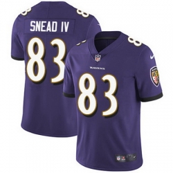 Nike Ravens #83 Willie Snead IV Purple Team Color Mens Stitched NFL Vapor Untouchable Limited Jersey