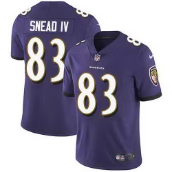 Nike Ravens 83 Willie Snead IV Purple Vapor Untouchable Limited Jersey