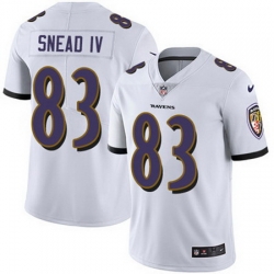 Nike Ravens #83 Willie Snead IV White Mens Stitched NFL Vapor Untouchable Limited Jersey