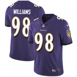 Nike Ravens #98 Brandon Williams Purple Team Color Mens Stitched NFL Vapor Untouchable Limited Jersey