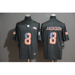 Ravens 8 Lamar Jackson 2019 Black Salute To Service USA Flag Fashion Limited Jersey