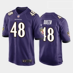 men patrick queen baltimore ravens purple game jersey 