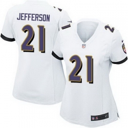 Nike Ravens #21 Tony Jefferson White Womens Stitched NFL New Elite Jersey