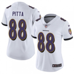 Nike Ravens #88 Dennis Pitta White Womens Stitched NFL Vapor Untouchable Limited Jersey