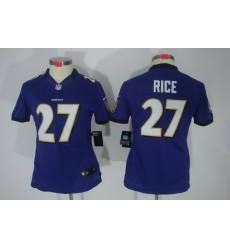 Nike Women Baltimore Ravens #27 Ray Rice Purple(Women Limited Jerseys)