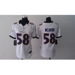 Nike women Baltimore Ravens #58 Elvis Dumervil white jerseys