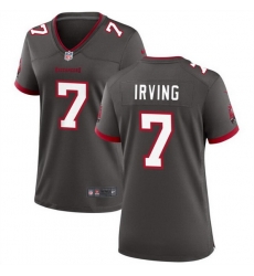 Women Tampa Bay Buccanee 7 Bucky Irving Grey Stitched Game Jersey