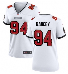 Women Tampa Bay Buccanee 94 Calijah Kancey White 2023 Draft Stitched Game Jersey