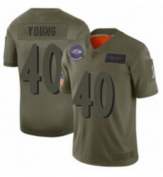 Womens Baltimore Ravens 40 Kenny Young Limited Camo 2019 Salute to Service Football Jersey