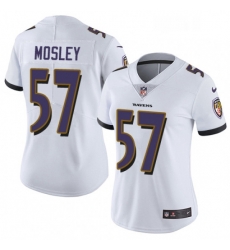 Womens Nike Baltimore Ravens 57 CJ Mosley White Vapor Untouchable Limited Player NFL Jersey