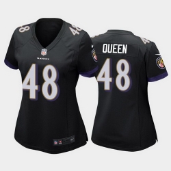 women patrick queen baltimore ravens black game jersey 