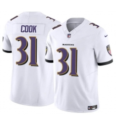 Youth Baltimore Ravens 31 Dalvin Cook White 2024 F U S E  Stitched Jersey