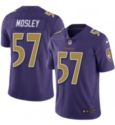 Youth Nike Baltimore Ravens 57 CJ Mosley Limited Purple Rush Vapor Untouchable NFL Jersey