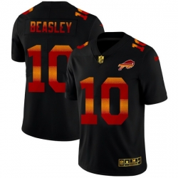 Buffalo Bills 10 Cole Beasley Men Black Nike Red Orange Stripe Vapor Limited NFL Jersey