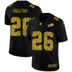 Buffalo Bills 26 Devin Singletary Men Nike Leopard Print Fashion Vapor Limited NFL Jersey Black